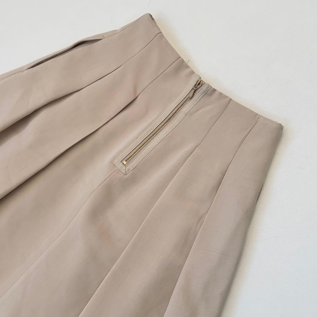 定価12万 近年モデル DRAWER ウール タックフレアスカート ベージュ