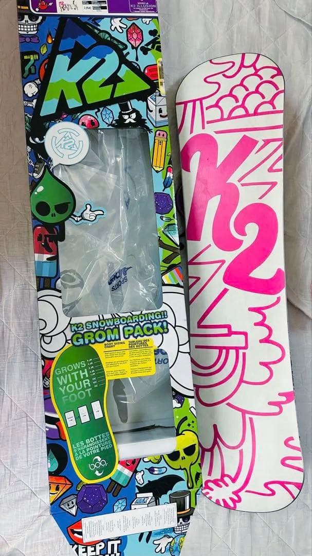 美品K2 Lil Kat スノーボード110Burton手袋/キャプ