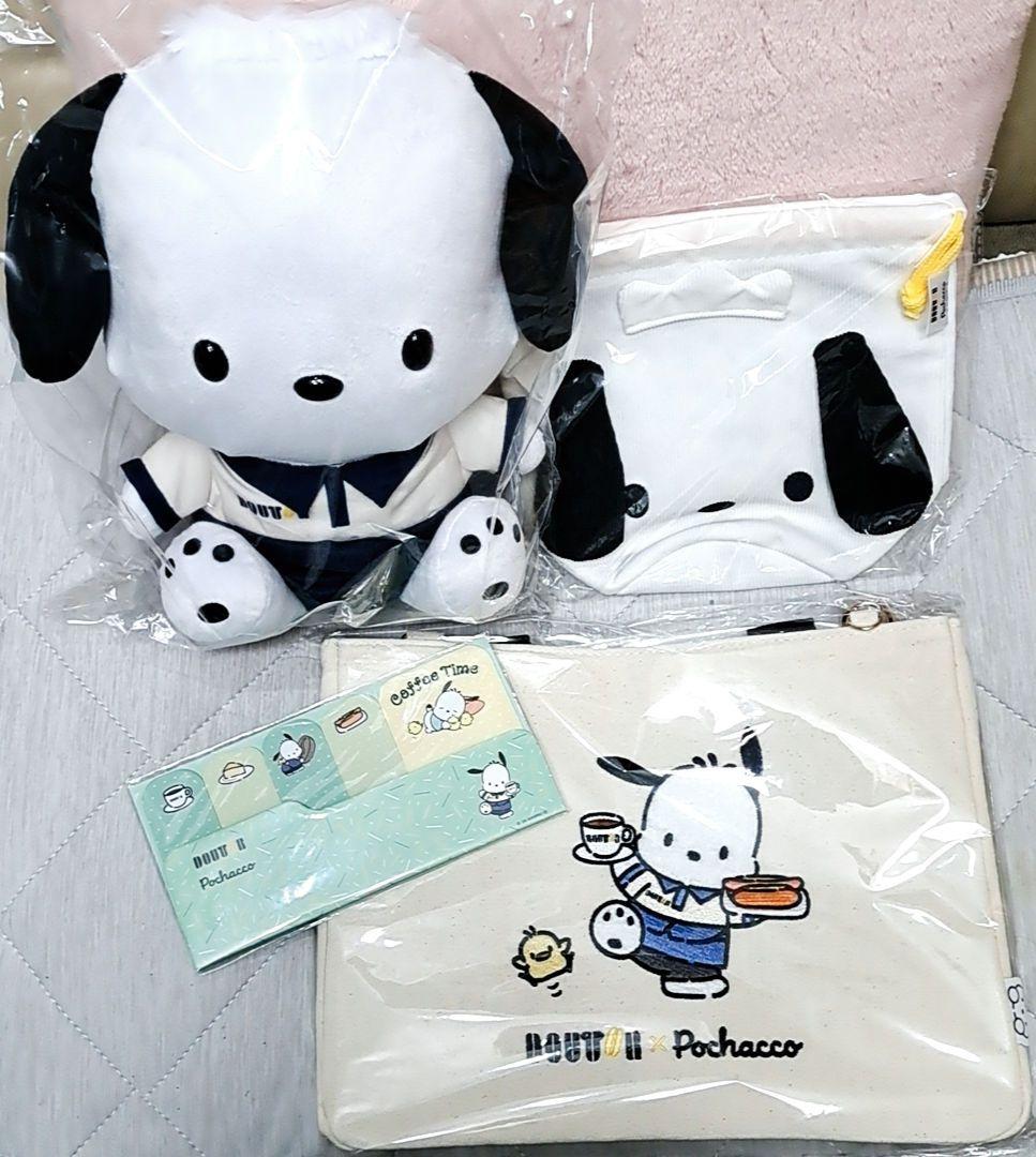 ドトール 福袋 ポチャッコ コラボ ぬいぐるみ バッグ 巾着 付箋紙 限定