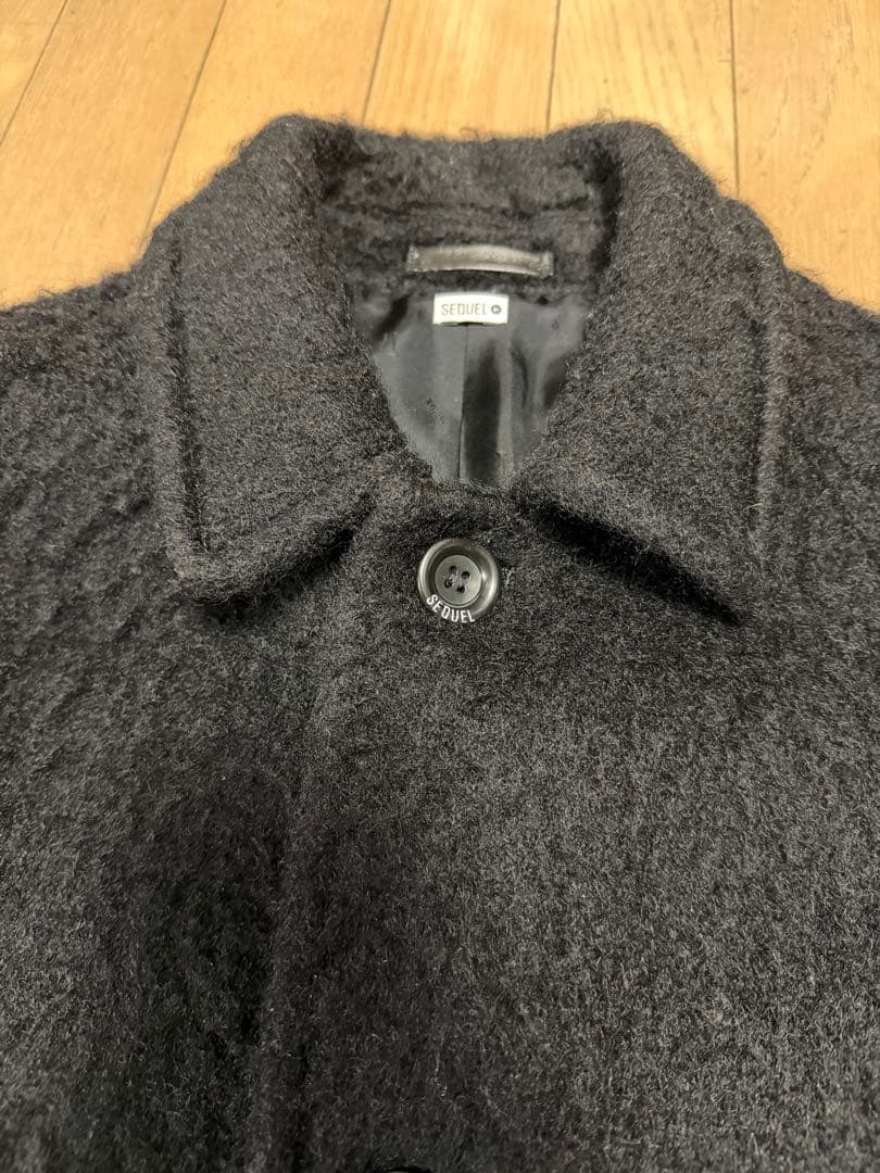 シークエル sequel モヘアコート ブラック Sサイズ 藤原ヒロシ-通販