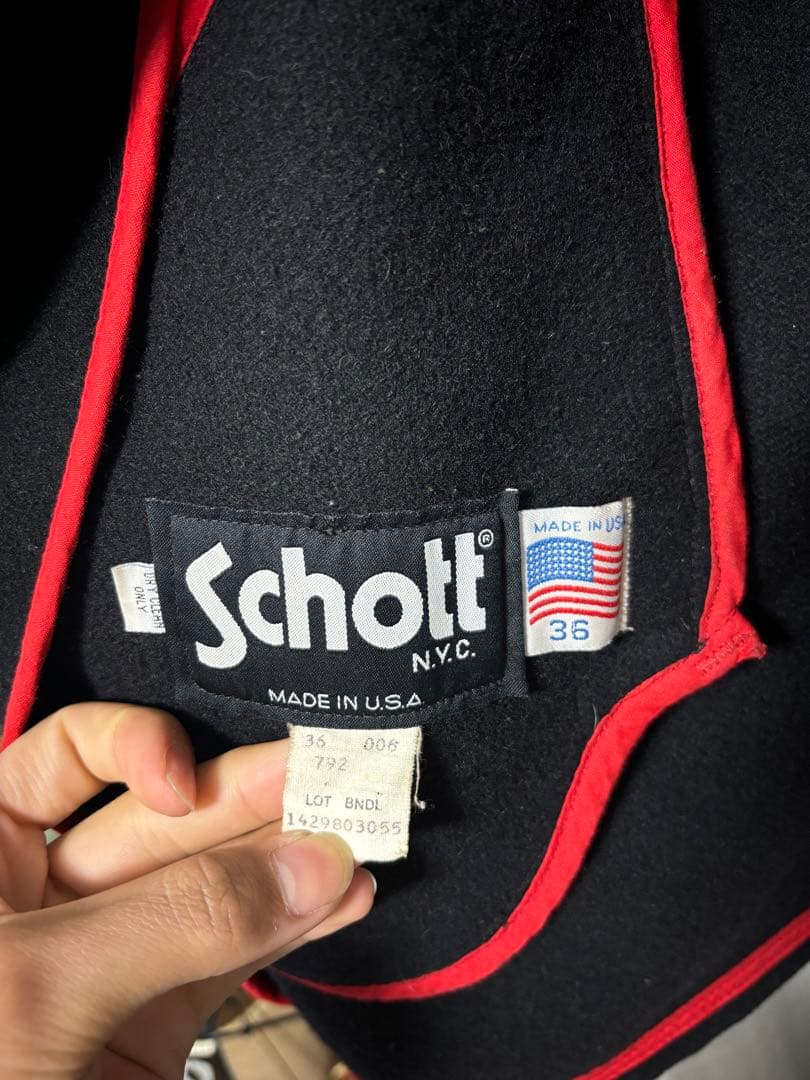 Schott ウール ダッフルコート 黒 (90's〜00's)