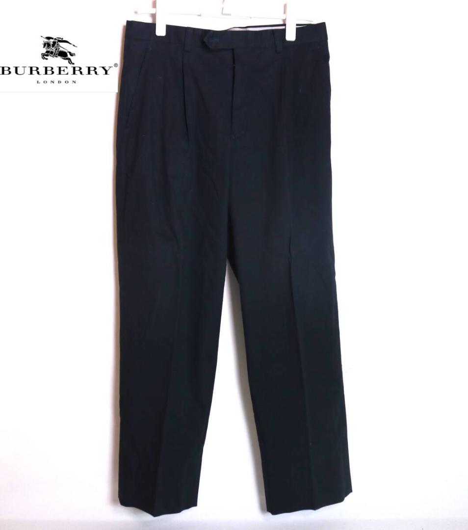 C1292 Burberry GOLF スラックス パンツ ブラック バーバリーゴルフ*大きいサイズ17 スラックス パンツ ズボン ブラック