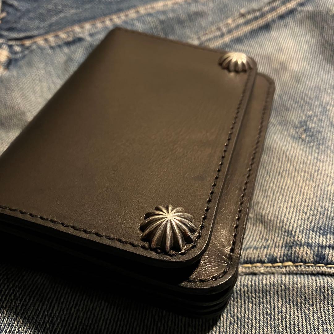 お札が折れない！ミドルトラッカーウォレット アポロコンチョ シルバー