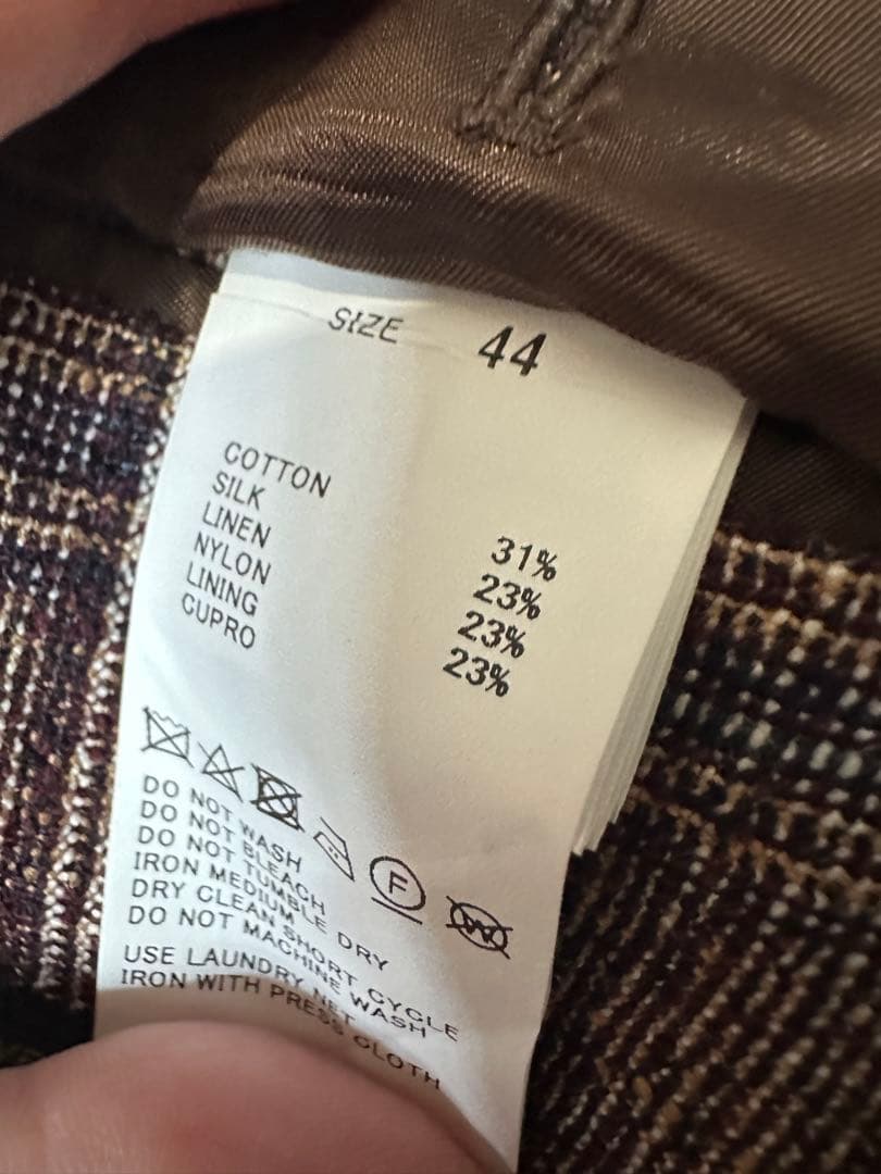 美品】トゥモローランド ✖︎フェルラ ブラウン系チェック柄テーラード