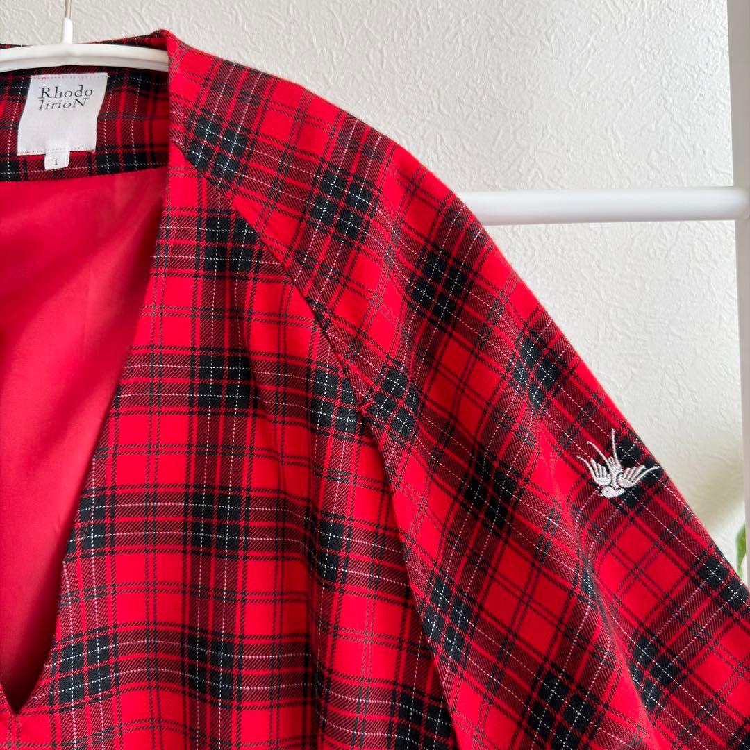 Rhodo lirioN ロドリリオン VNECK PULLOVER CHECK 最 安値 で