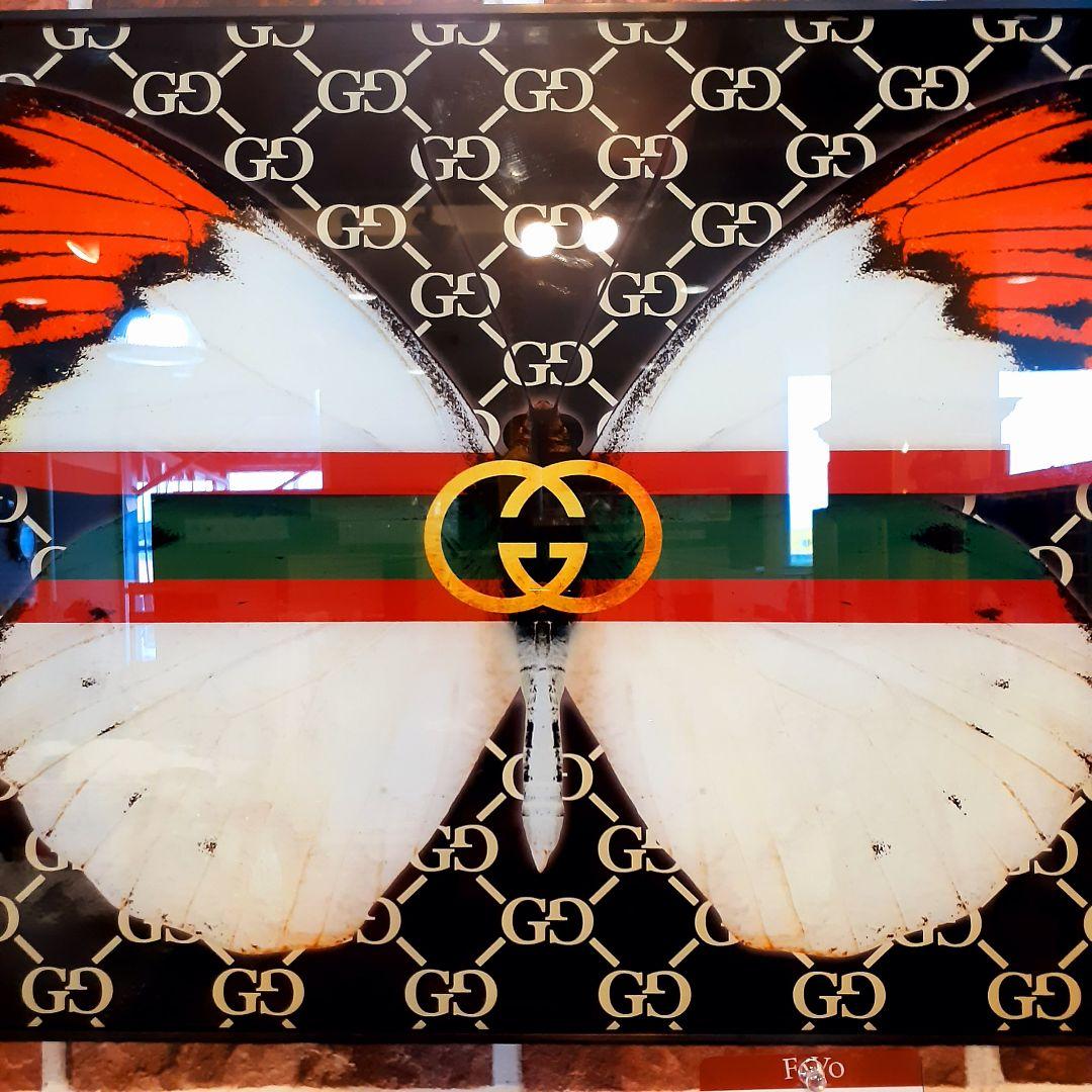 輸入雑貨ミラーアートパネル『GUCCI』グッチ特殊強化ガラス仕様200cm