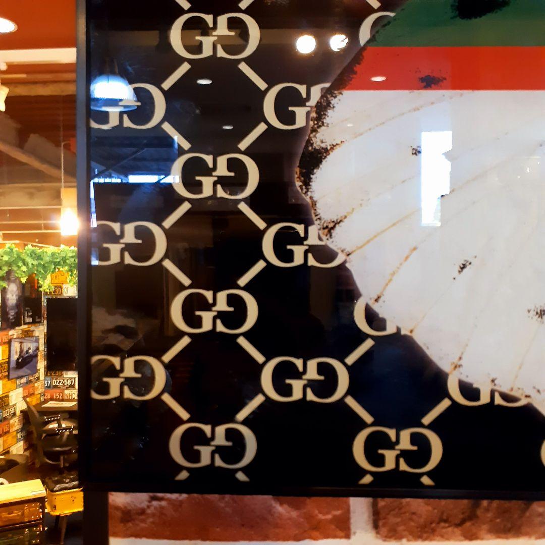 輸入雑貨ミラーアートパネル『GUCCI』グッチ特殊強化ガラス仕様200cm