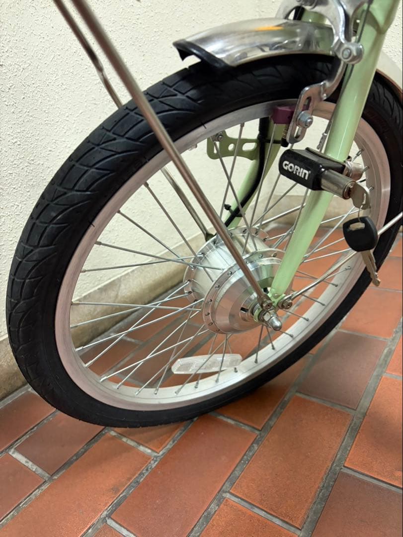 最終お値下げ‼️美品❗️電動アシスト三輪車 ミントグリーン 直接