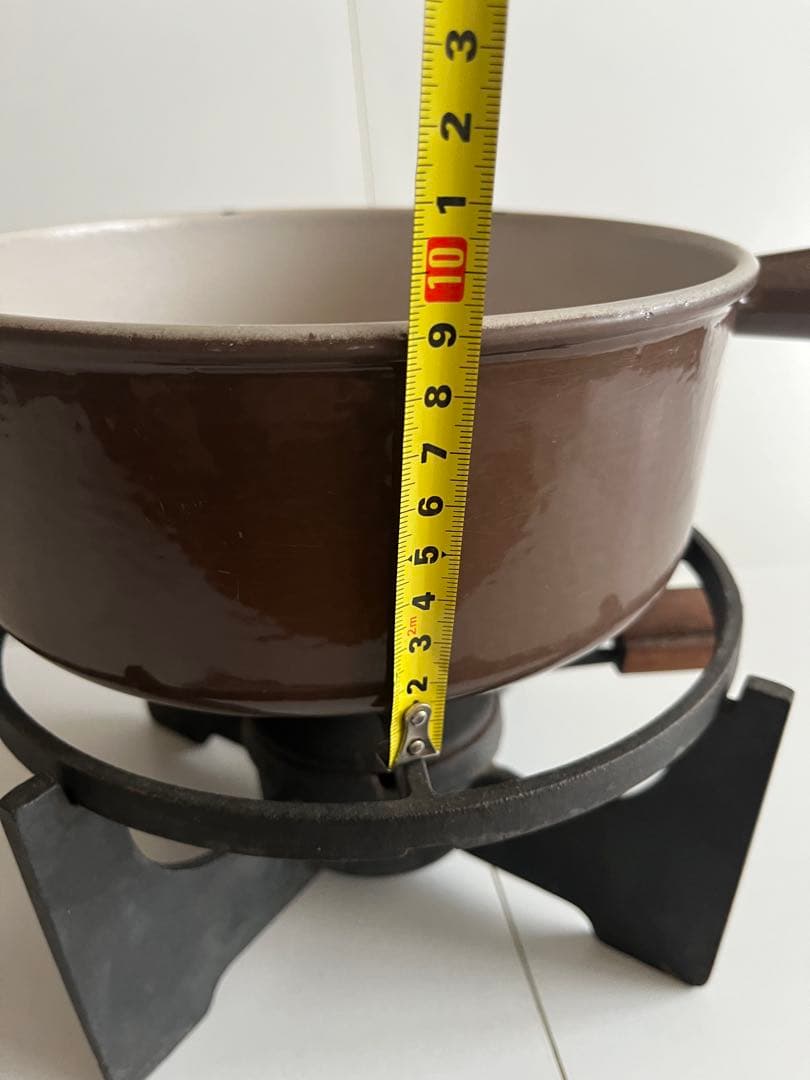 希少 廃盤 クーザンス フォンデュポットセット 22cm チョコレート色