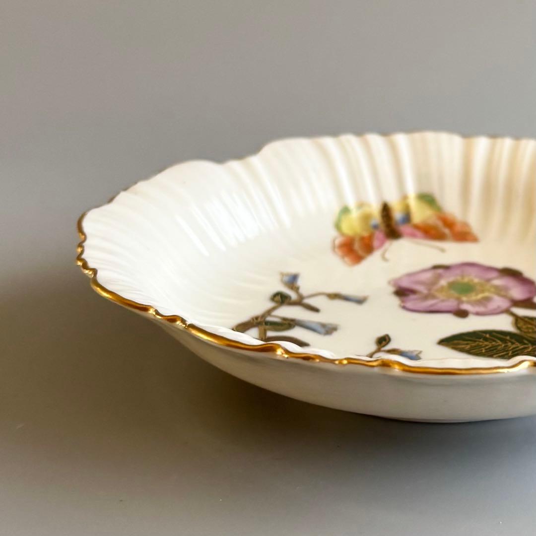 英国製アンティーク 1880年代 ロイヤルウースター 野薔薇と蝶⚫︎特注
