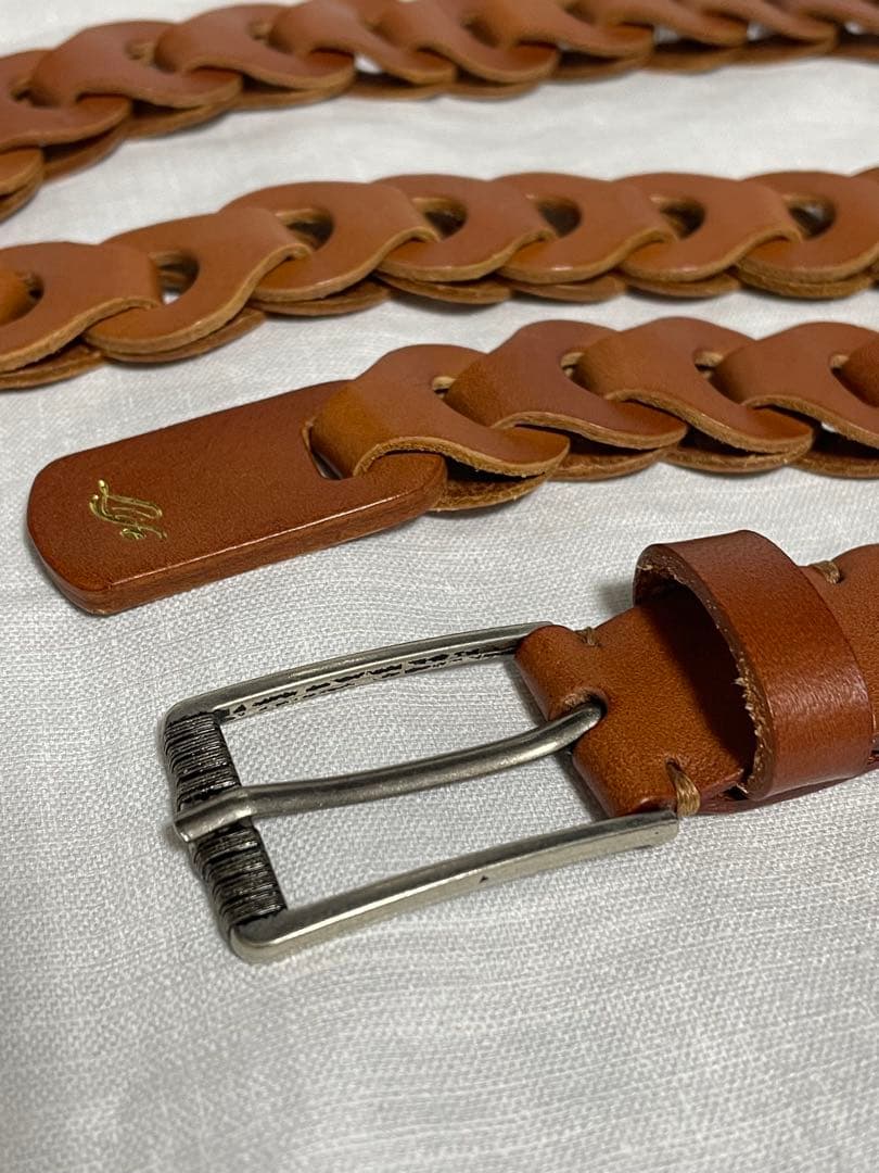 未使用】WYM Life LEATHER CHAIN BELT SIENNA 在庫 処分 セ