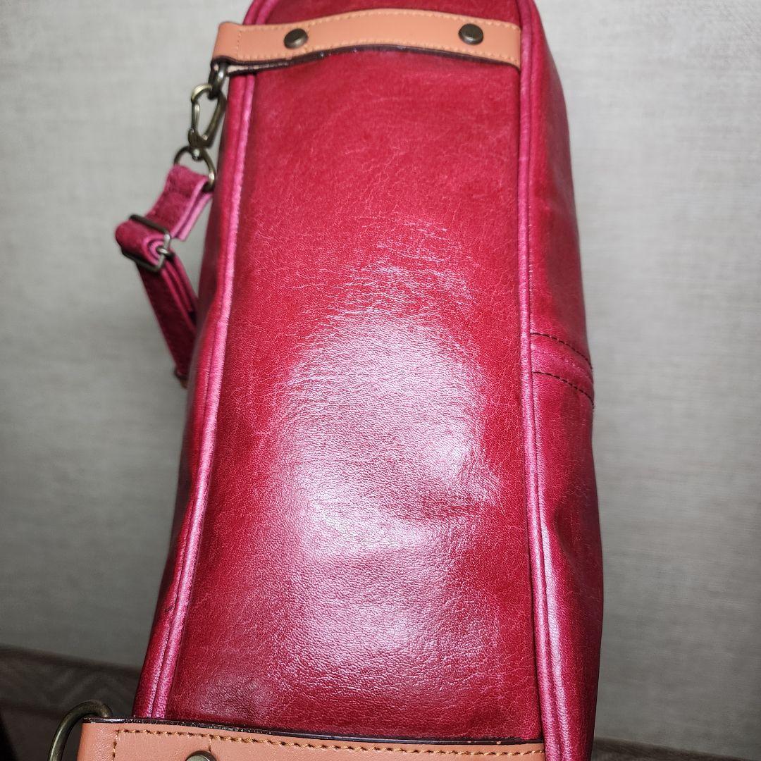 極美品】木和田 豊岡鞄 ダレスリュック 2Way レッド レザー A4 がま口