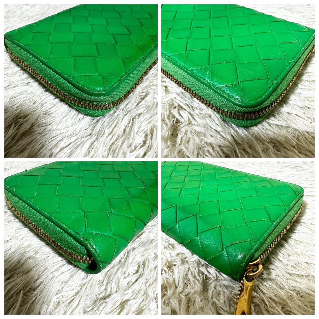 ボッテガヴェネタ 長財布 マキシイントレチャート ラウンドファスナー