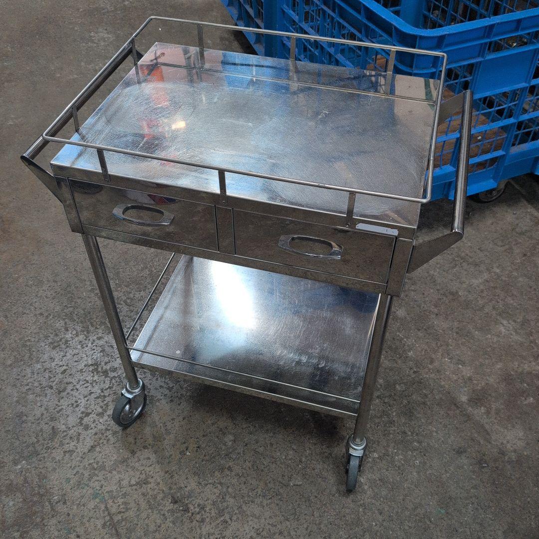 ステンレス製 医療用引出し付カート メディカルワゴン 回診車