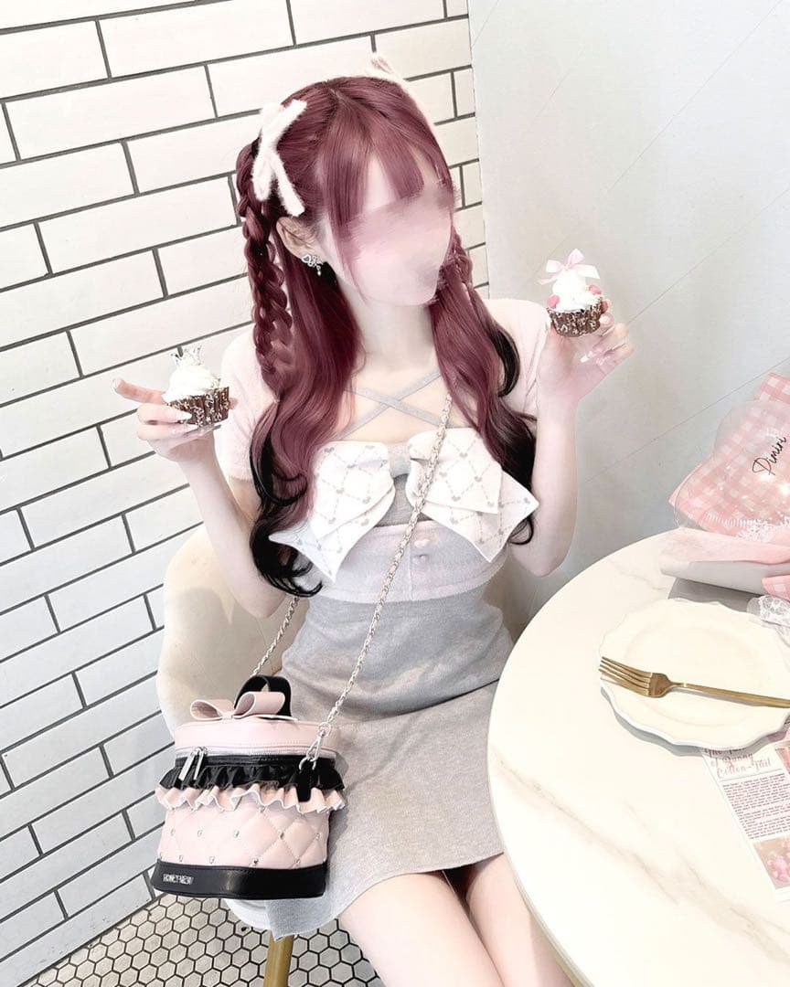 新品未使用 HONEY MEW モノグラムリボンアンサンブルワンピース F