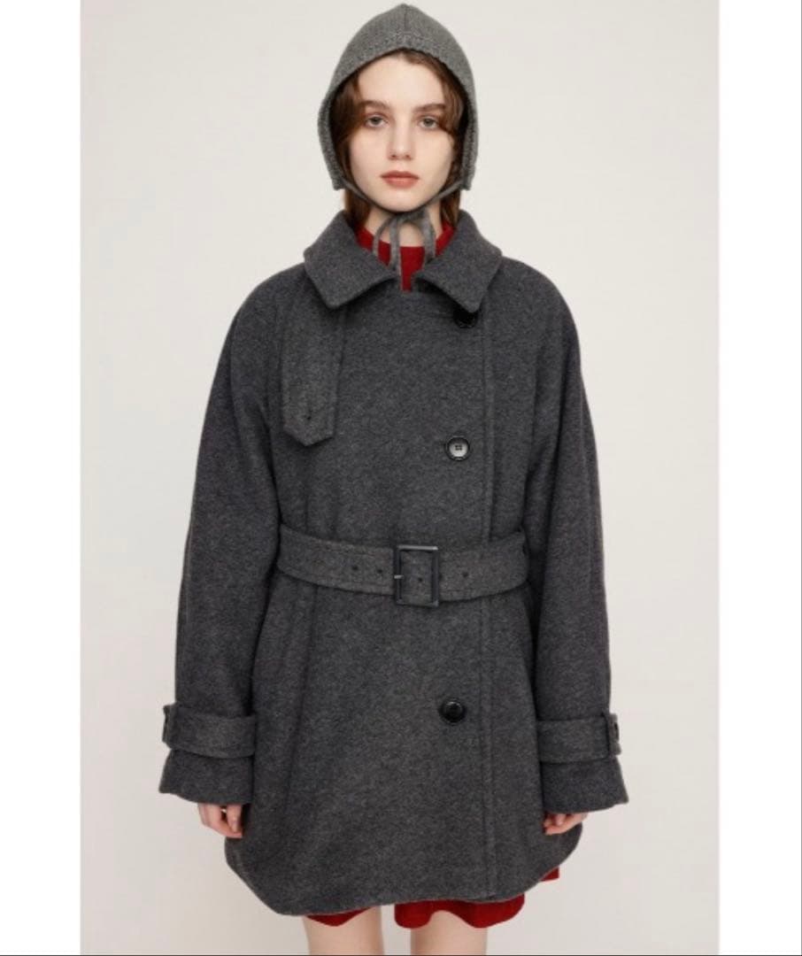 〘SLY〙STAND NECK BELTED S/COAT 【グレー】 SLY | STAND NECK BELTED S／コート (コート ) |SHEL'TTER WEBSTORE