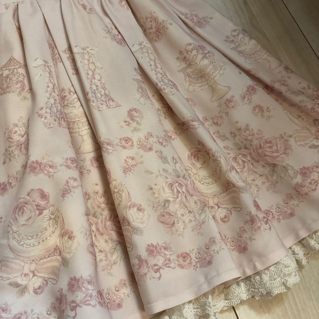 美品☆リズリサ☆ワンピース☆リズメロ☆ピンク☆花柄ミニワンピース