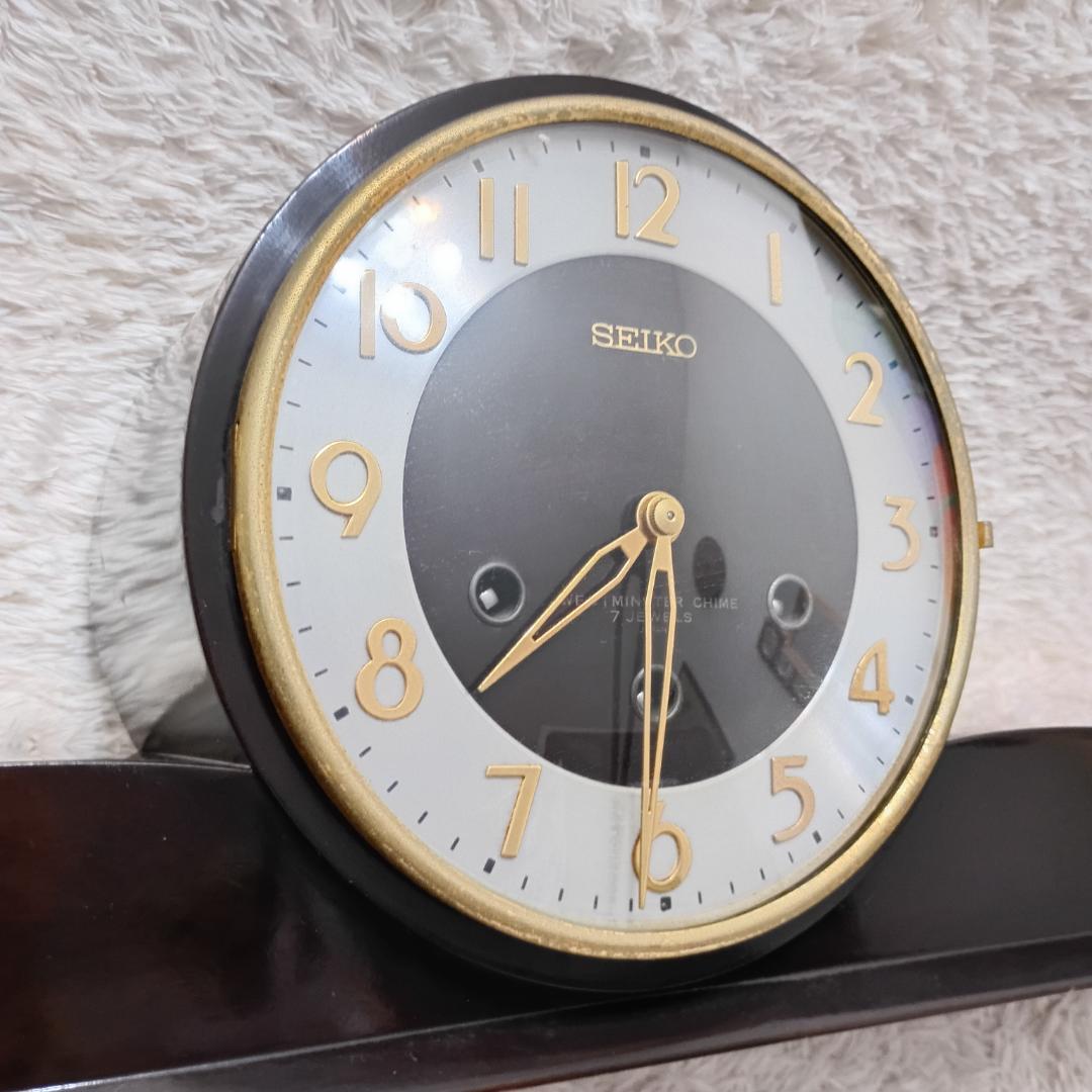 SEIKO ウエストミンスター 手巻き 時報 モダン置時計 ゼンマイ巻き道具