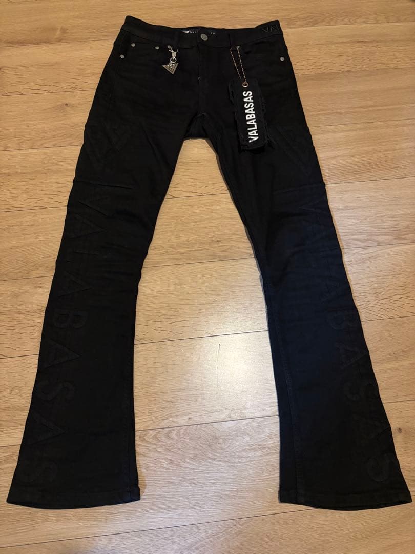 VALABASAS バラバサス　デニム　フレア VALABASAS ヴァラバサス フレアデニムパンツ EYEORE STACKED FLARE
