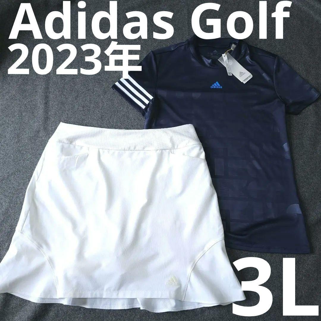 新品未使用【アディダスゴルフ】人気ロゴマーク セットアップ 上下セット3L adidas（アディダス） 2022年秋冬モデル日本正規品20％OFF スリー
