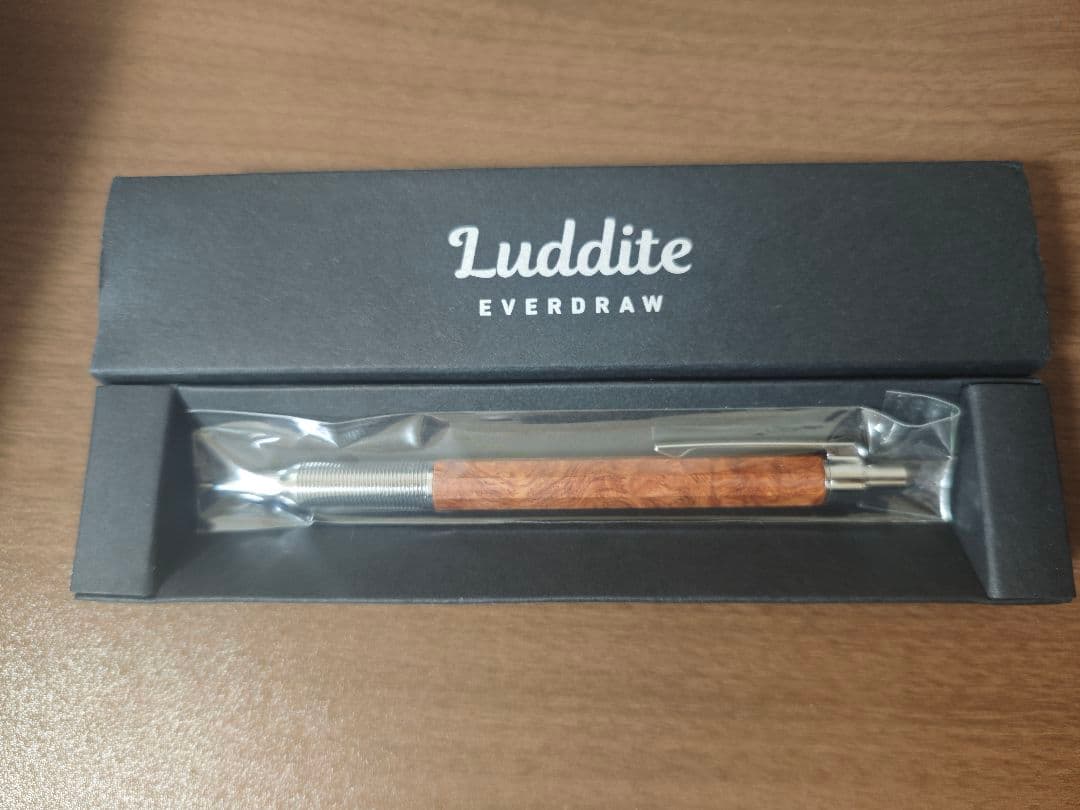 ラダイト エバードロー 銘木モデル 花梨 瘤杢 Luddite シャーペン
