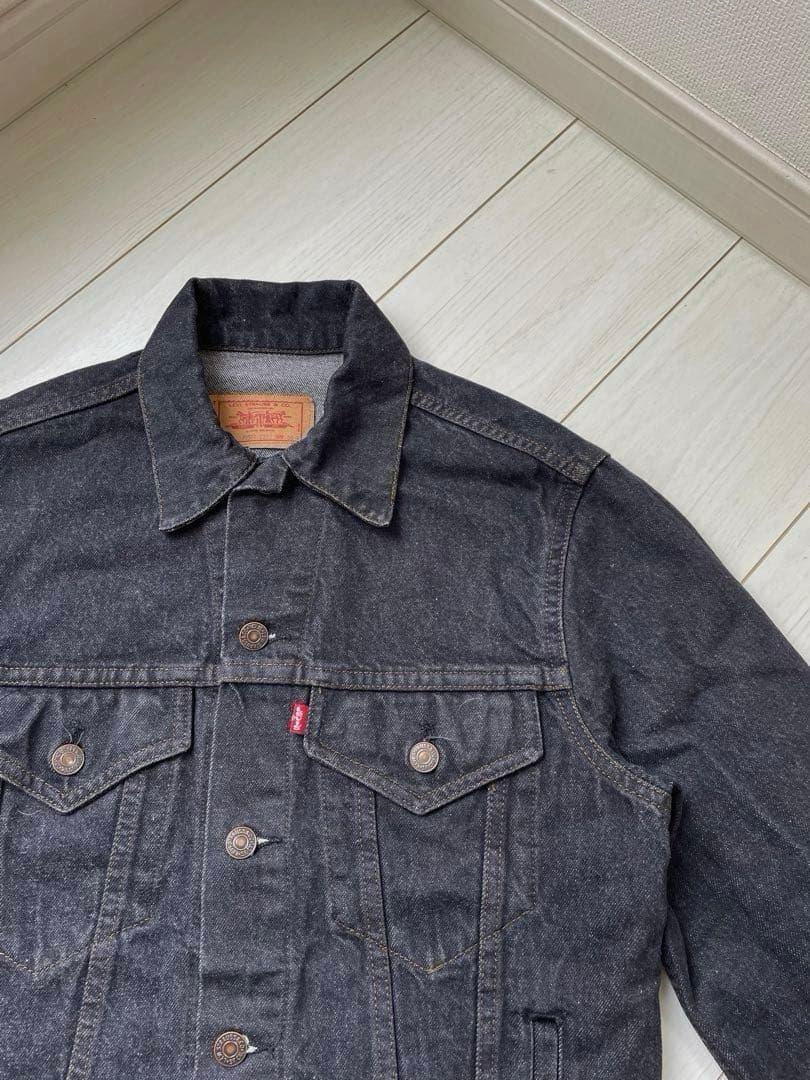 80s USA製 先染めブラック リーバイス ビンテージ 70506 Gジャン 80s USA製 Levi'sリーバイス 70506 先染め ブラック デニムジャケット