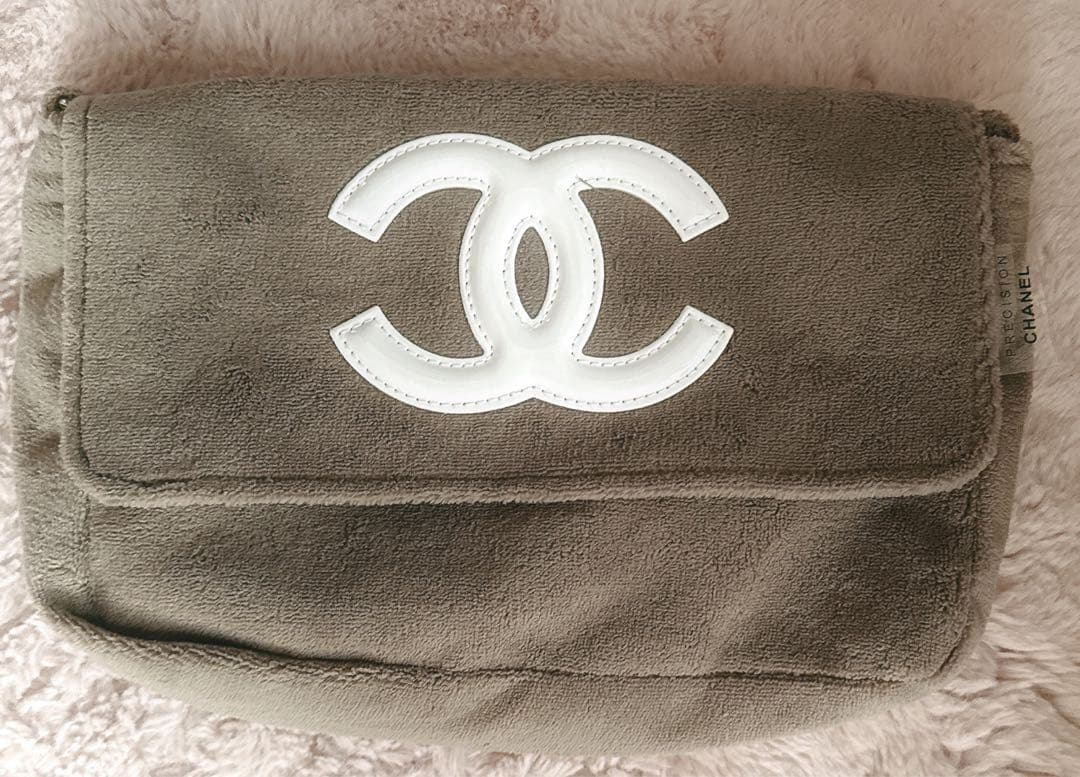 CHANEL☆ノベルティ ショルダーバッグ ベージュ非売品 パイル シャネル ココマーク パイル地 ノベルティ ショルダーバッグ ベージュ