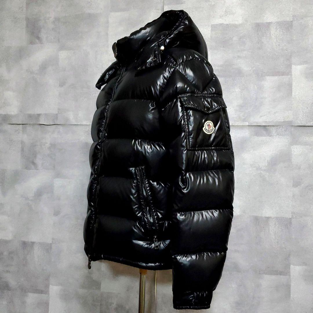 極美品 M モンクレール マヤ ダウン ジャケット 黒 フード MONCLER