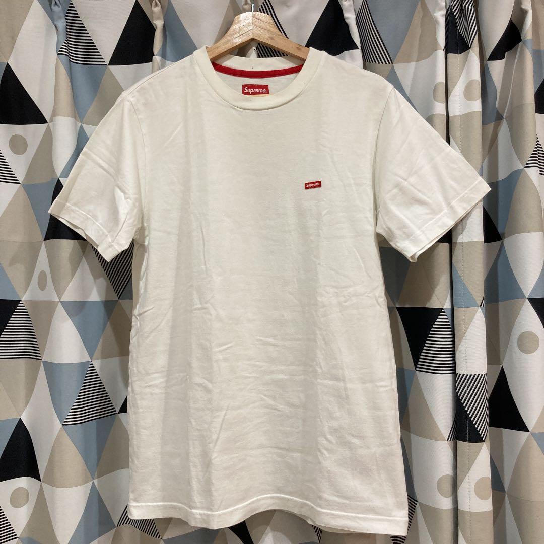 supreme Tシャツ スモールボックスロゴ刺繍半袖Tシャツ ホワイト 白色