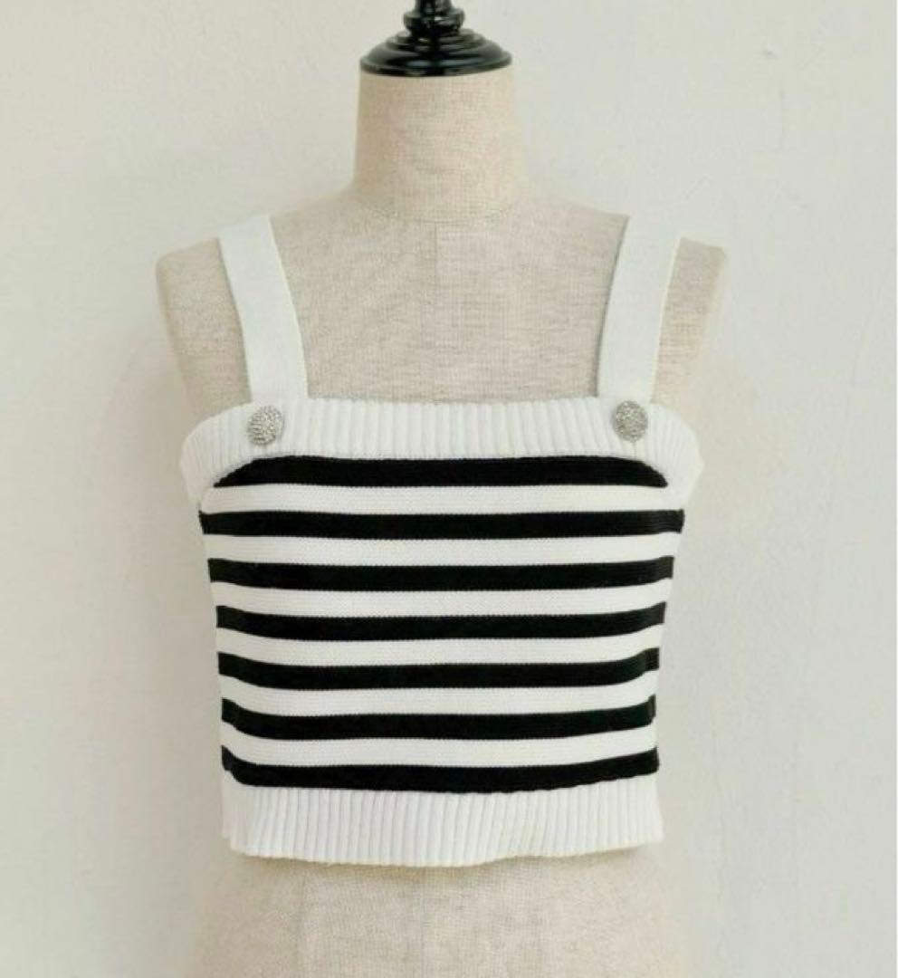 sheller】シェリエ♡ sheller bijou button knit bustier 22,000