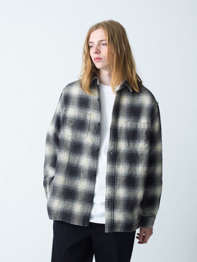 RHC Ombre Checked Shirt ロンハーマン L Ron Herman California Brushed Ombre Open Collar Shirt News｜Ron Herman