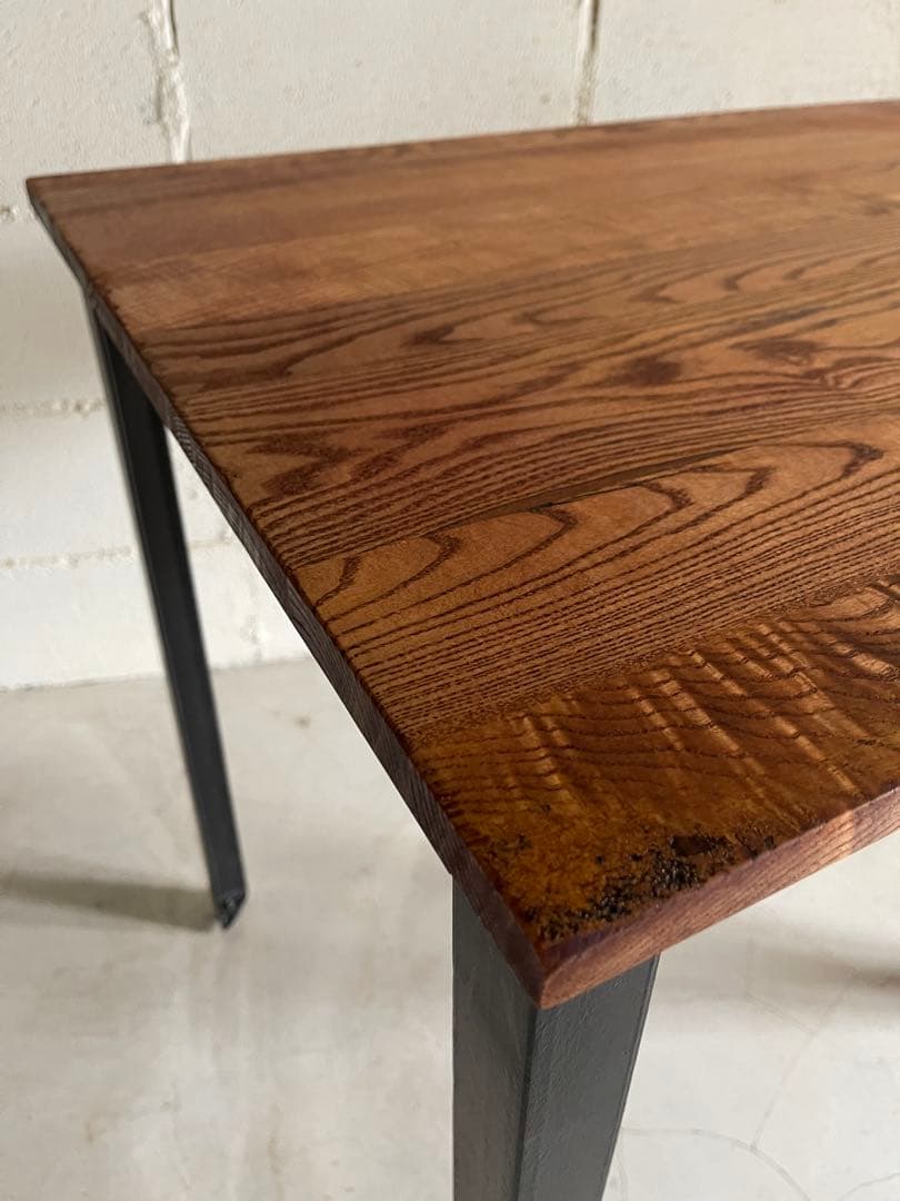 depeche アデペシュ サイドテーブル デスク オーク無垢材 アイアン脚