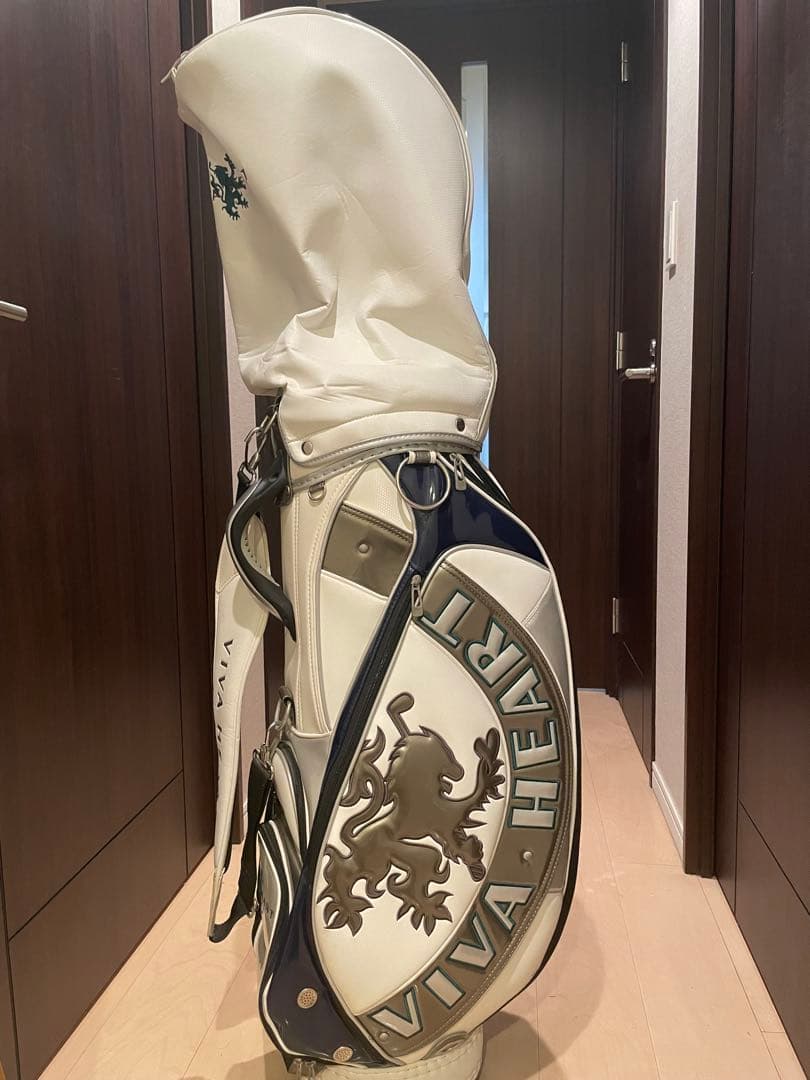 VIVA HEART キャディバッグ ホワイト・ネイビー オンライン