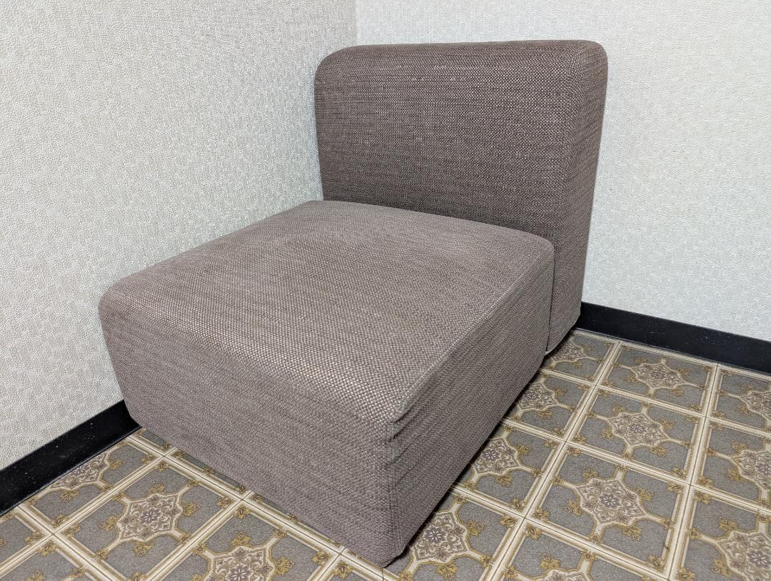 【にこ】無印良品 ユニットソファ本体アームレス 小 + ソファカバー ユニットソファ本体・アームレス・小（モールドクッション仕様