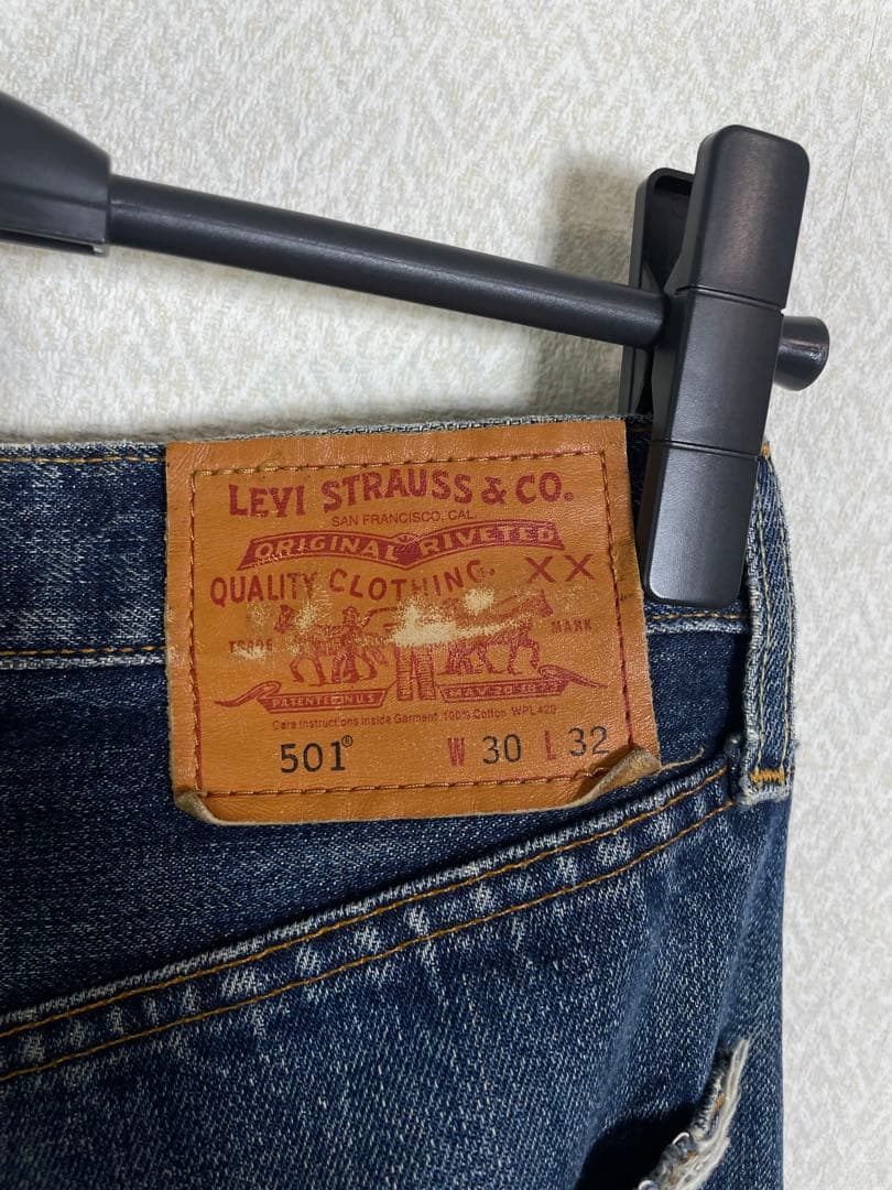 リーバイスLevi's501W34 米国製セルビッチ 赤耳 ボタン裏643M - メルカリ