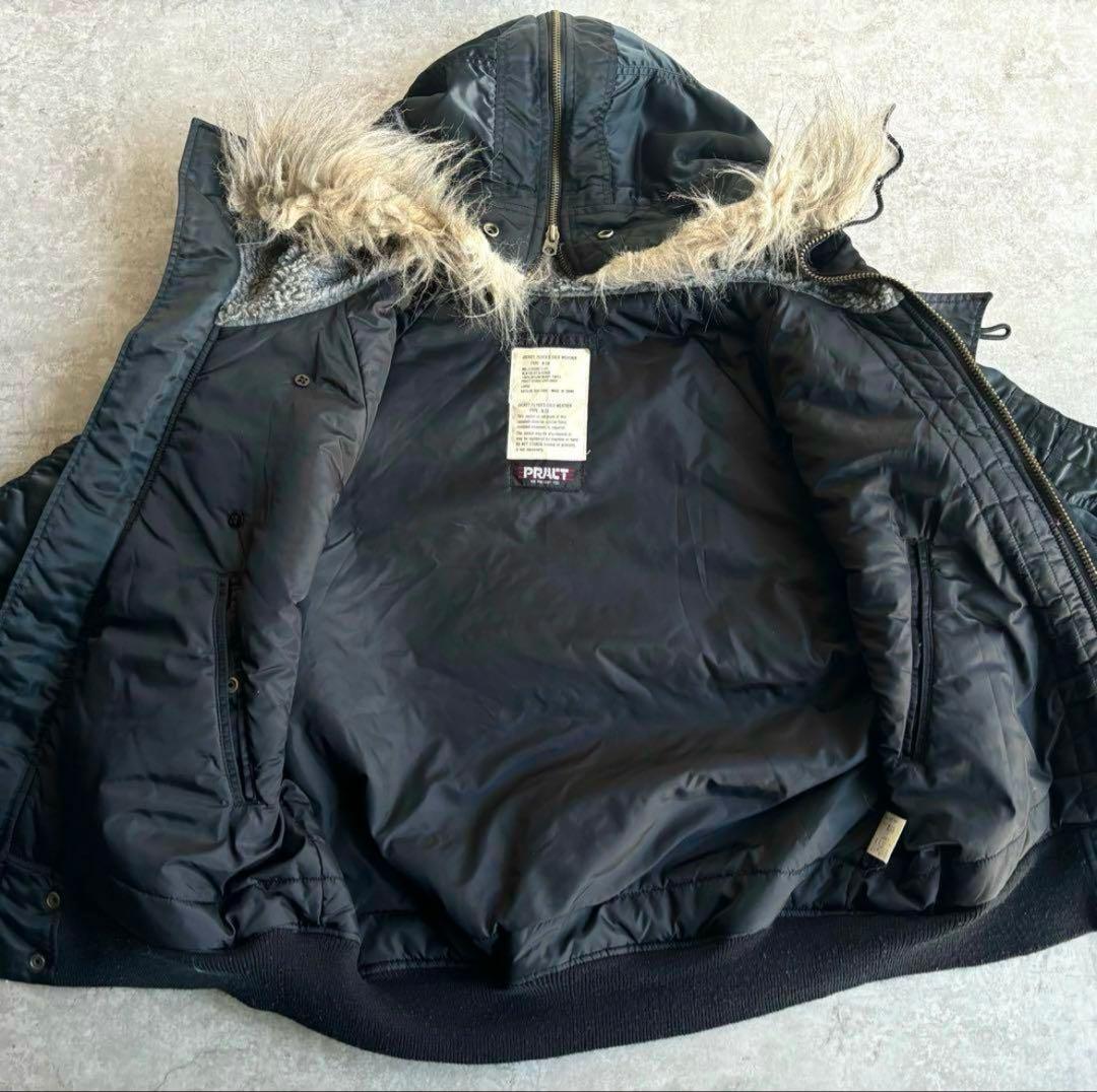 超希少 90s PRACT N-2B フライトジャケット ダークネイビー 短丈
