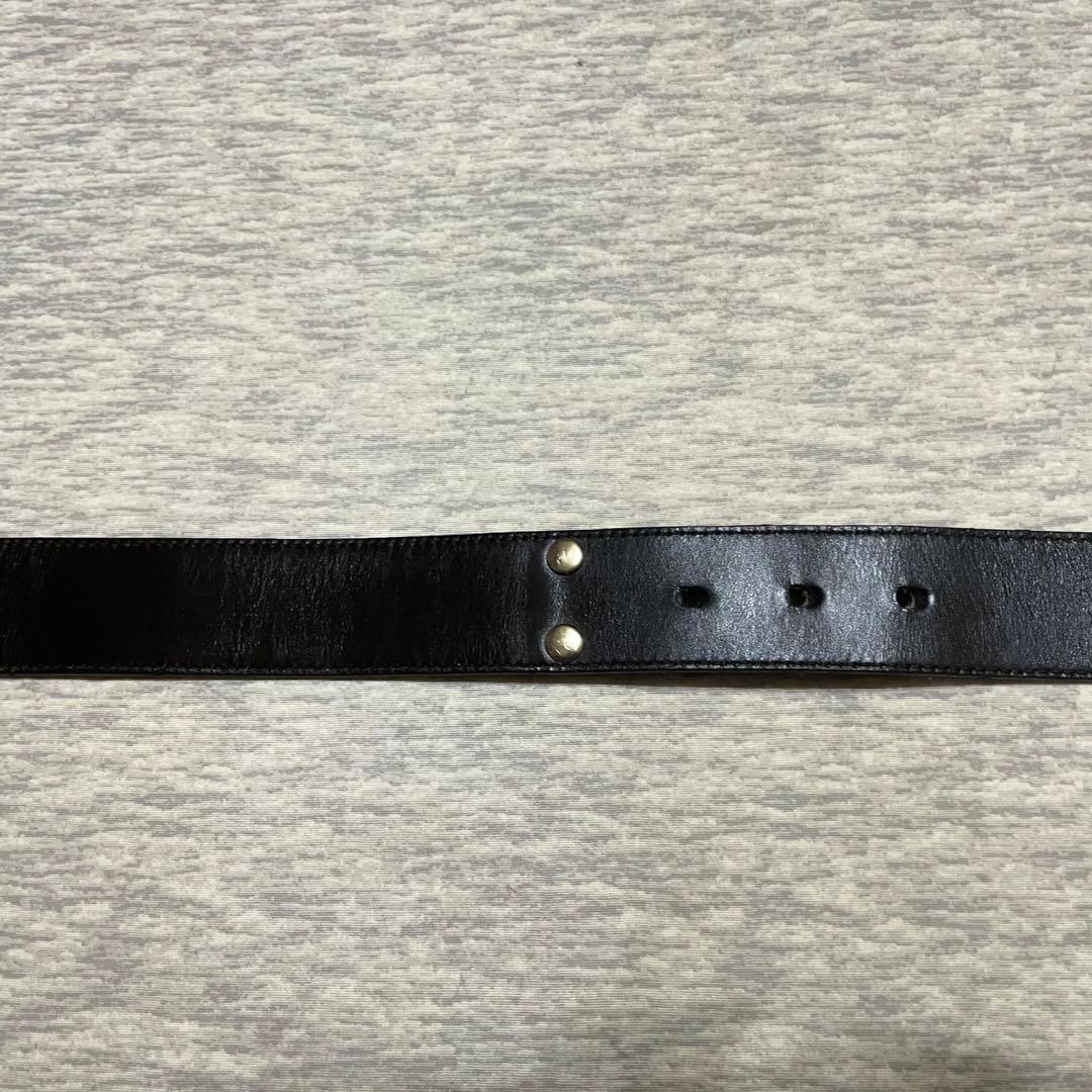 美品【GUCCI】GGキャンバス ベルト レザー　メンズ　《ショッパー別売り》