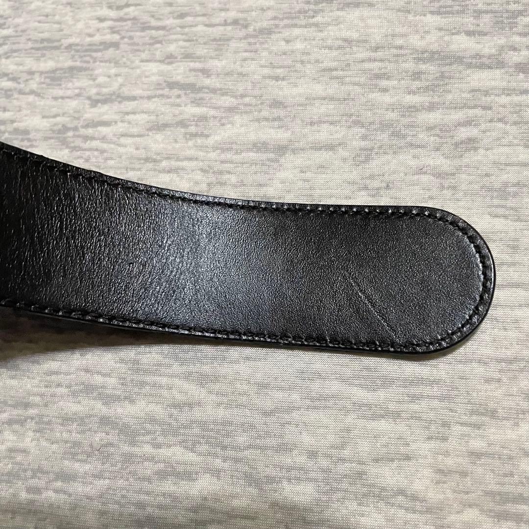 美品【GUCCI】GGキャンバス ベルト レザー　メンズ　《ショッパー別売り》