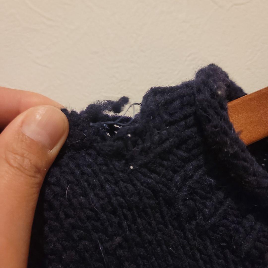 TAMIA 星柄 ニットセーター ネイビー