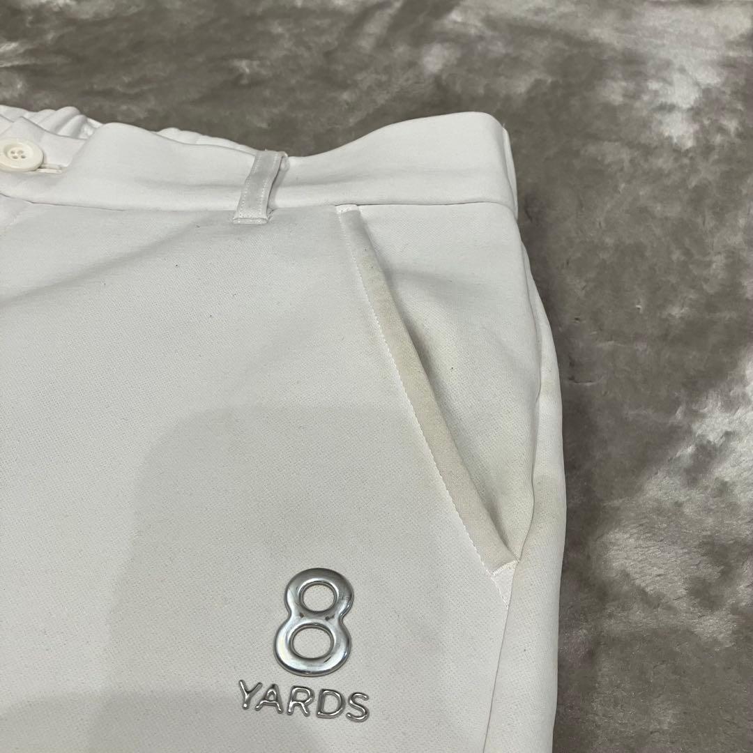 訳有格安！8YARDS ハチヤーズ メンズ ゴルフ 裏起毛 パンツ ホワイト M