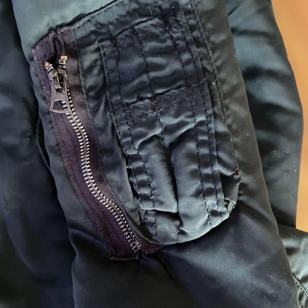 80s ALPHA INDUSTRIES MA-1 USA製 IDEALジップ紺 ALPHA USA製 MA-1 80s