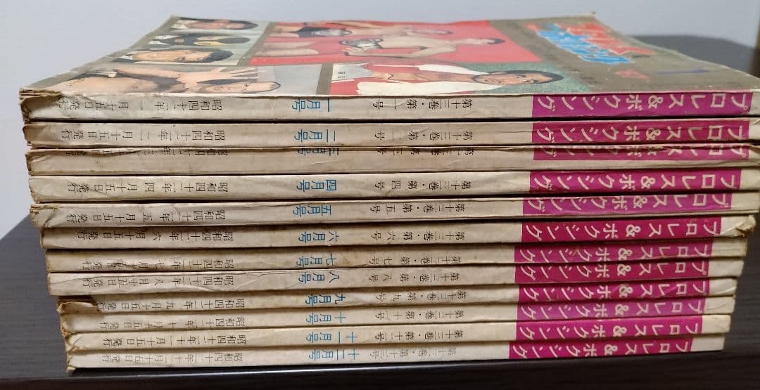 プロレス&ボクシング 1967年全巻 12冊