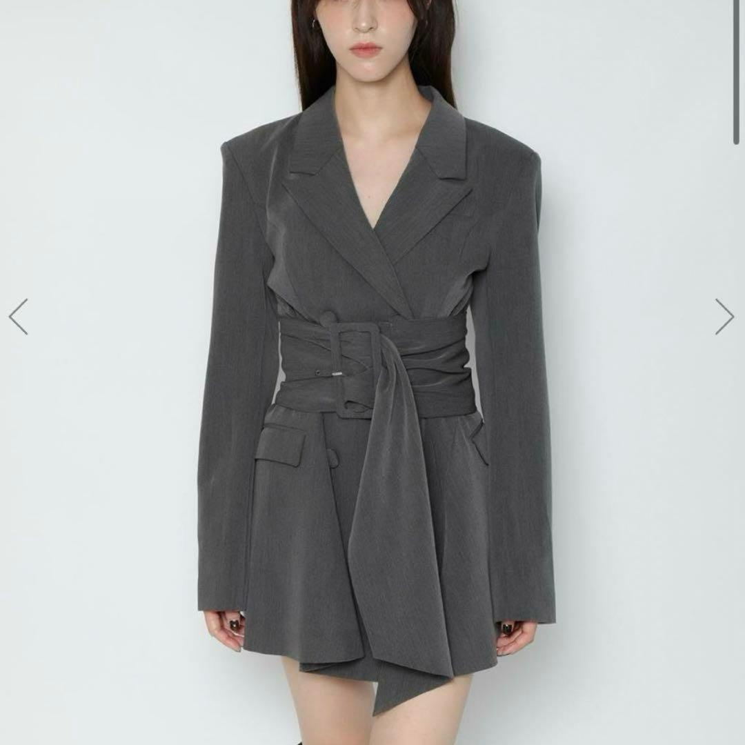 melt the lady thick belt jacket onepiece melt onepiece