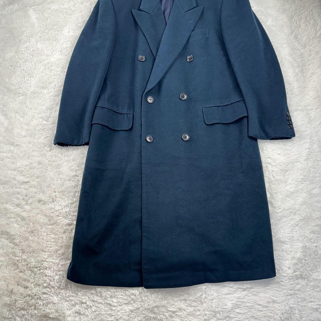 クリスチャンディオール カシミヤ100% ロングチェスターコート ダブル XL
