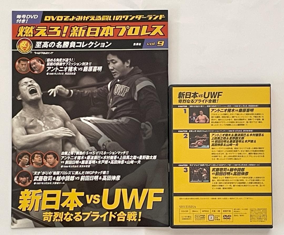 燃えろ！新日本プロレス vol.1～vol.11 DVD (冊子+カード付き)