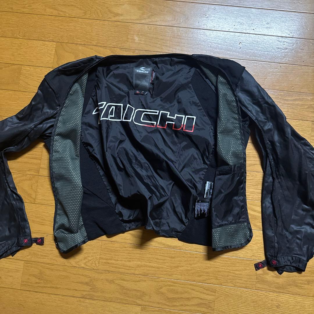 Tachik 黒白革ツナギ 上下セット両膝擦れ傷あり