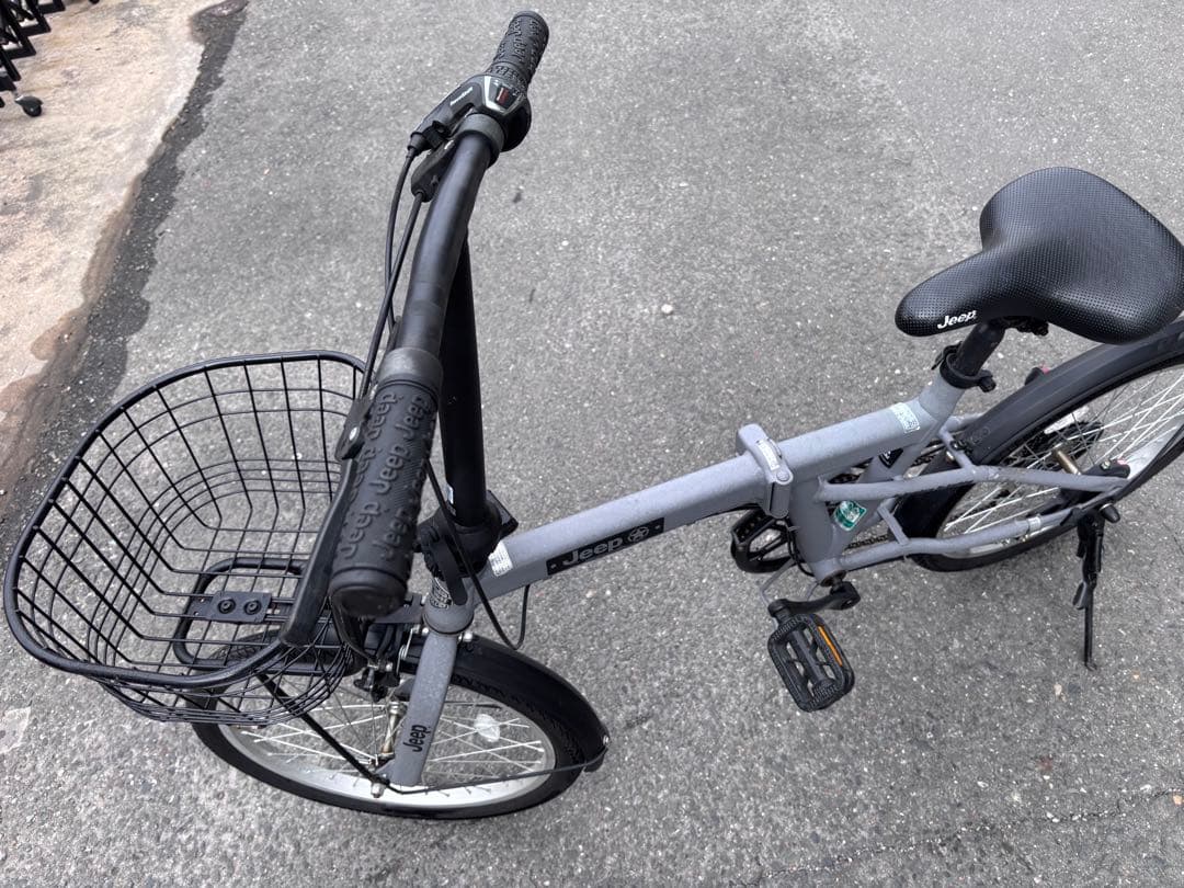 Jeep 折りたたみ自転車 グレー バスケット付き - メルカリ