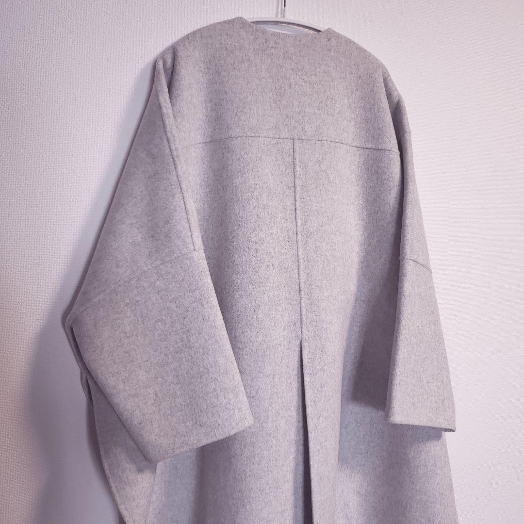 ほぼ新品 LE PHIL ルフィル ソフトウールリバーポンチョコート グレー