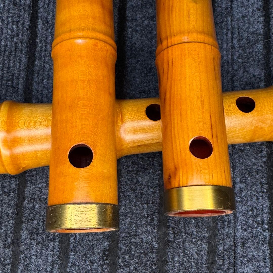 尺八 銘木 琴風尺八 2管セット