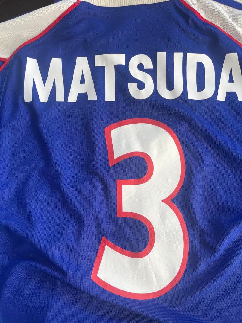 美品】2001年 日本代表 松田直樹 選手仕様ユニフォーム サイズO 長袖